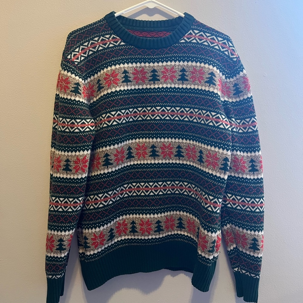 St John’s Bay Fair Isle Christmas Sweater, 100% Cotton, Nordic Style